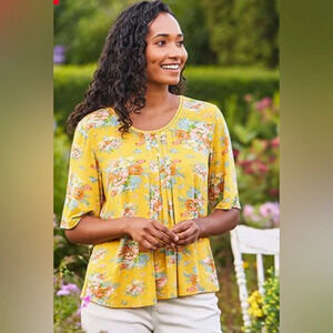 Floral Yellow Women's Top